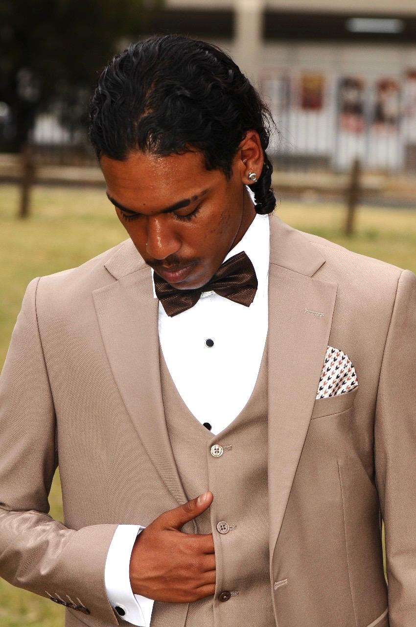 Formal evening suit and bow tie